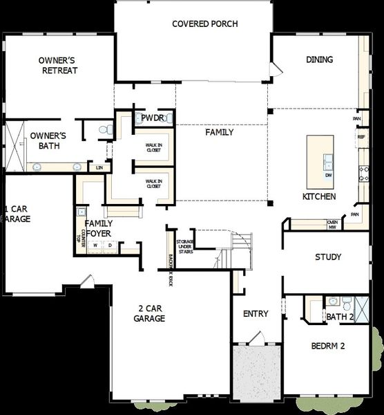 2D floor plan layout of this home in Northshore at Lakewood Village - Estate Series, Lakewood Village, TX (Image 5).