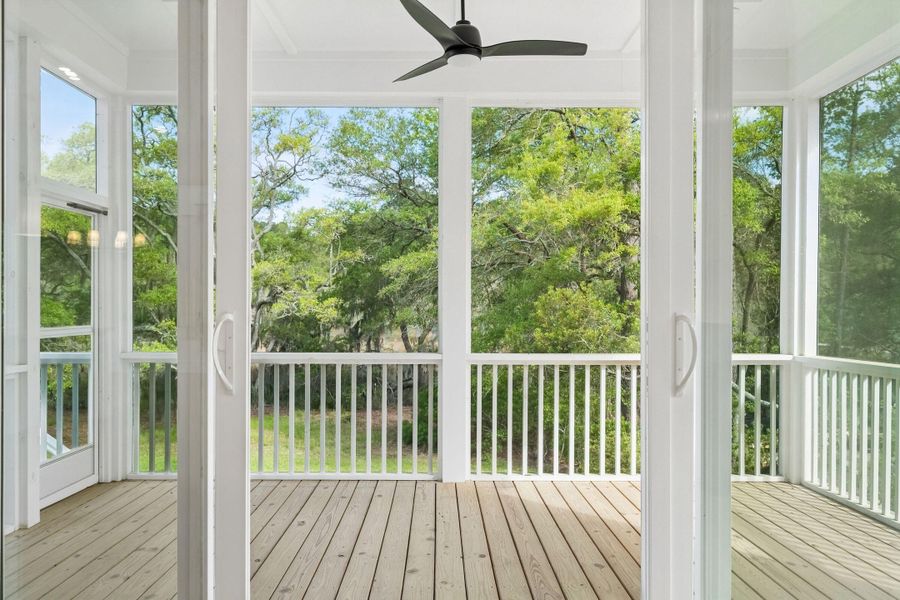 Exterior details and patio area of a home in , Johns Island (Image 39).