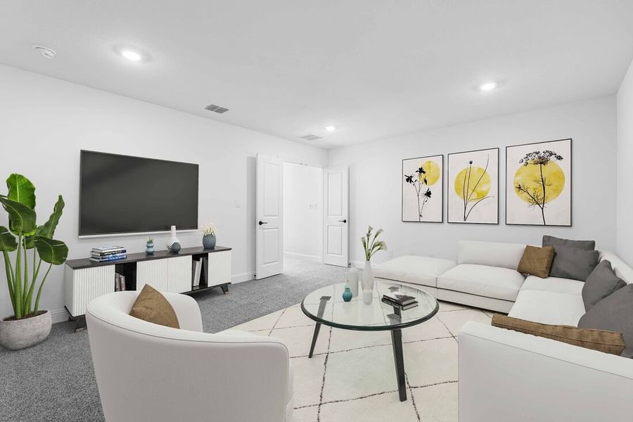 Representative furnished interior of a home built from the Camelia by Taylor Morrison in Stoneridge, Melissa (Image 11).