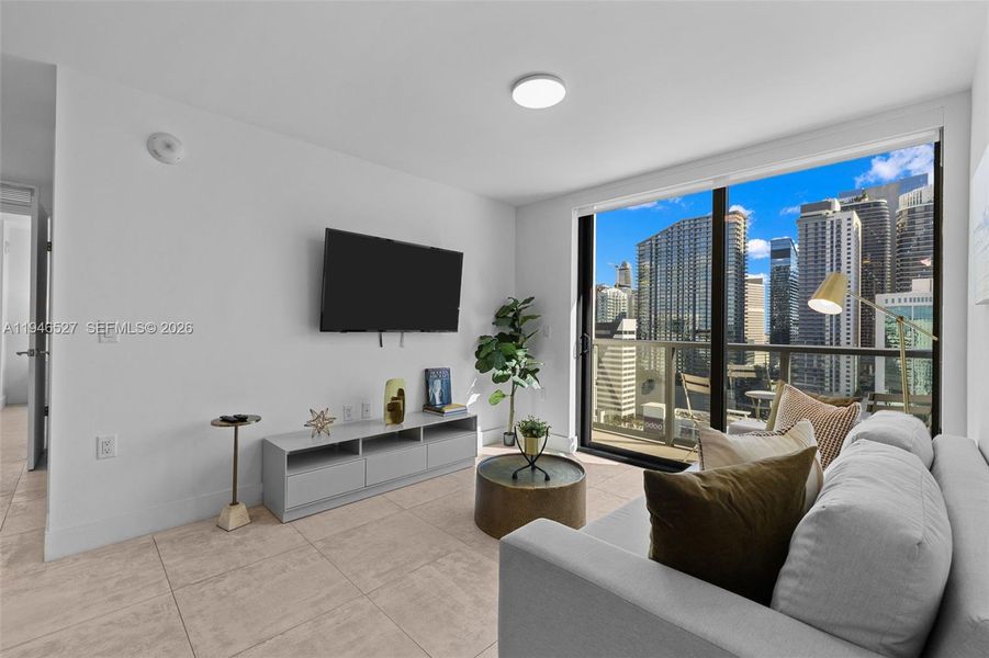 Furnished interior view inside a new home in , Miami (Image 33).