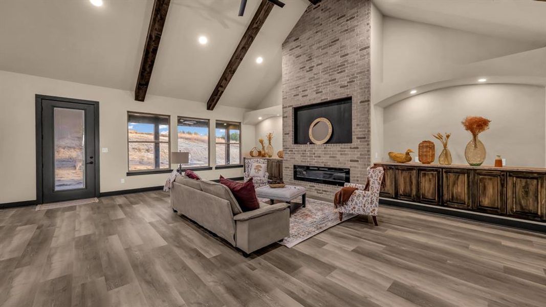 Furnished interior view inside a new home in Saddle Crest Estates, Weatherford (Image 22).