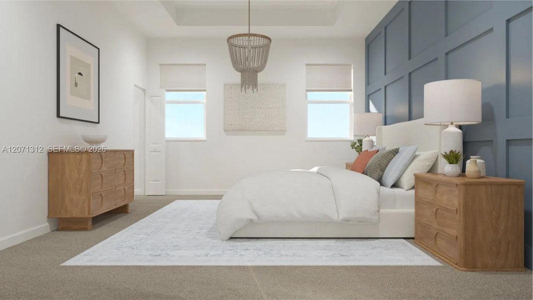 Furnished interior view inside a new home in Heron Pointe, Miami (Image 5). Furnished interior view inside a new home in Heron Pointe, Miami (Image 5).
