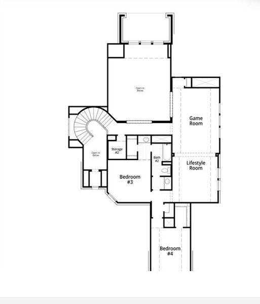 2D floor plan layout for the 229 by Highland Homes in Grange, Katy, TX (Image 23).