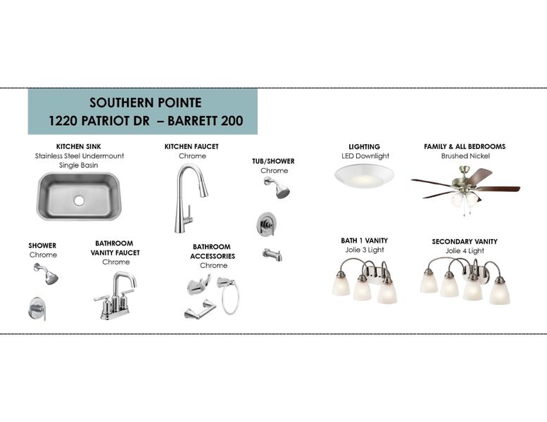 Sample of building materials used in homes in Southern Pointe, College Station (Image 13).
