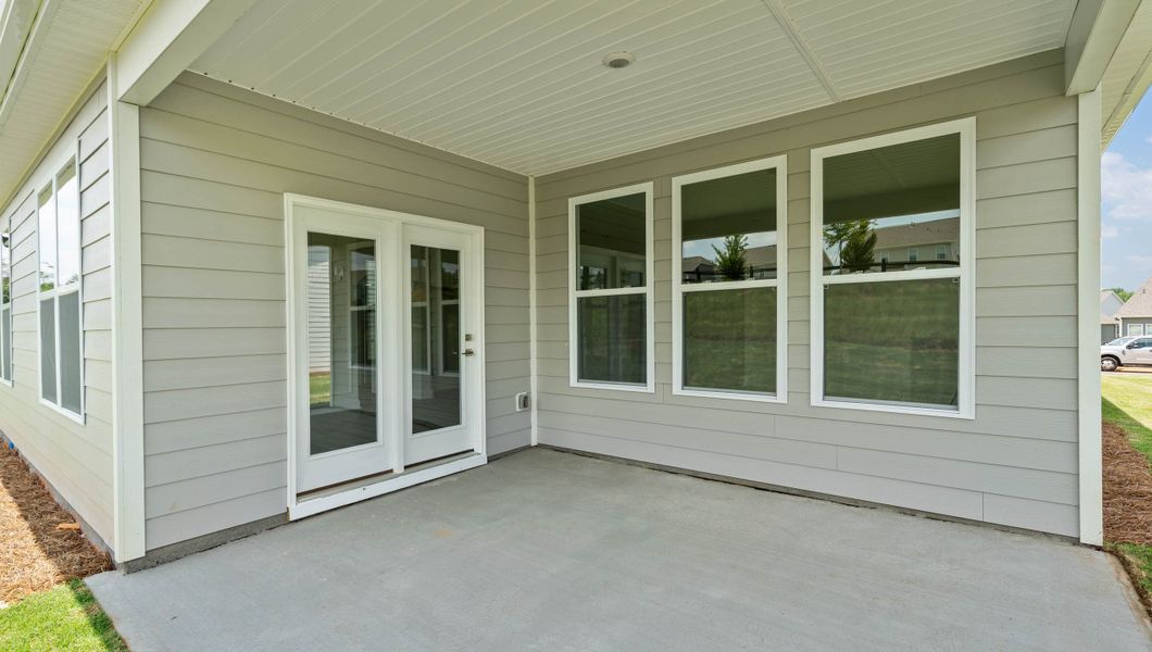 Exterior details and patio area of a home in Seven Oaks, Greenwood (Image 3).