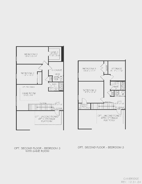 2D floor plan layout of this home in The Courtyards at Oak Grove, Durham, NC (Image 24).