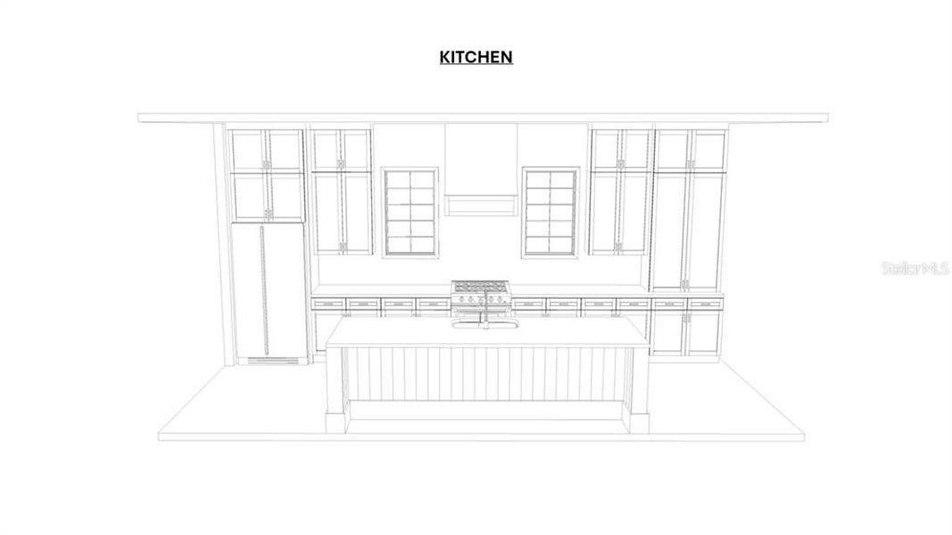 Kitchen cabinet drawing