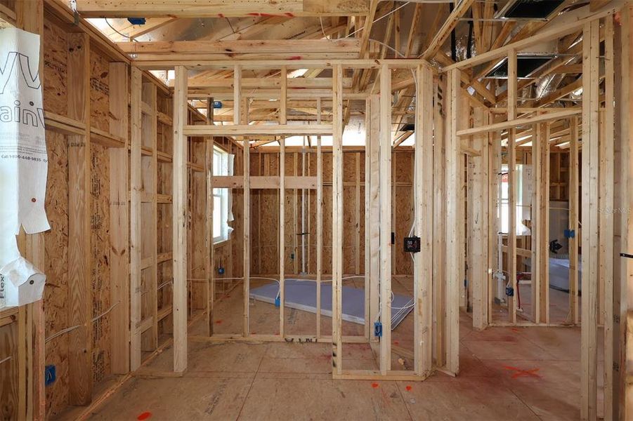 In-progress construction of a new home in Center Lake on the Park, St. Cloud, FL (Image 20).