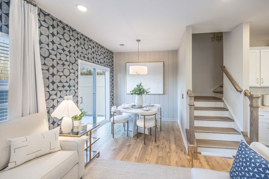 Furnished interior view inside a new home in Village Heights TH, Greensboro (Image 4).
