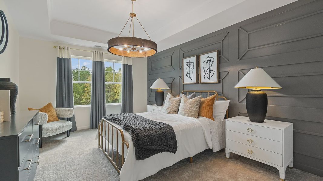 Furnished interior view inside a new home in Cambria at Traditions, Hampton (Image 20). Furnished interior view inside a new home in Cambria at Traditions, Hampton (Image 20).