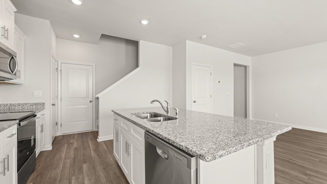 Furnished interior view inside a new home in Rushing Waters Townhomes, North Augusta (Image 8). Furnished interior view inside a new home in Rushing Waters Townhomes, North Augusta (Image 8).