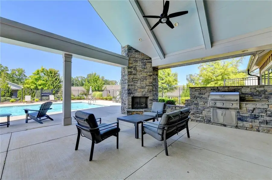 Exterior details and patio area of a home in , Cumming (Image 2). Exterior details and patio area of a home in , Cumming (Image 2).
