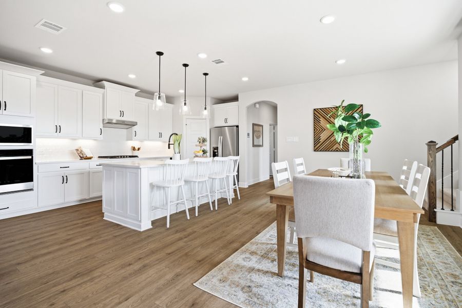 Representative furnished interior of a home built from the Brenham by Beazer Homes in Treeline, Justin (Image 5). Representative furnished interior of a home built from the Brenham by Beazer Homes in Treeline, Justin (Image 5).