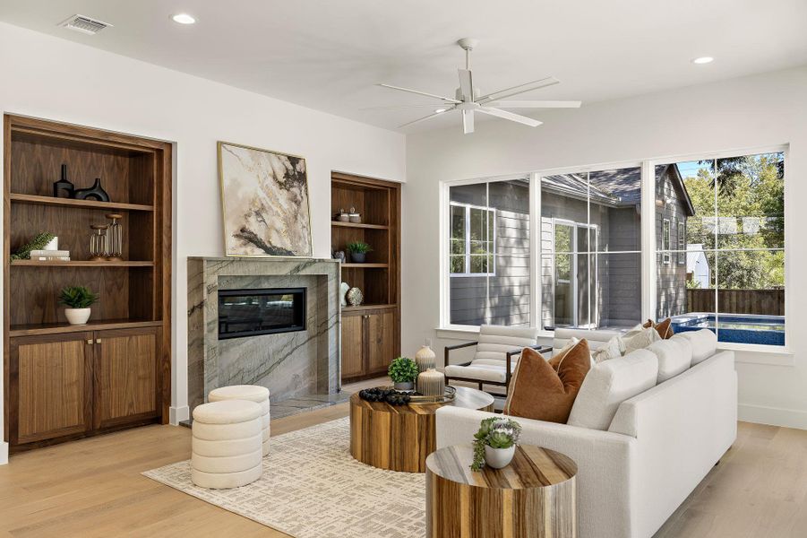 Furnished interior view inside a new home in , Austin (Image 32). Furnished interior view inside a new home in , Austin (Image 32).