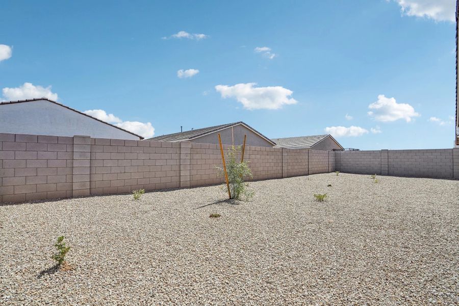 Backyard with desert landscaping Backyard with desert landscaping