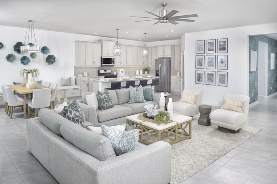 Representative furnished interior of a home built from the Biscayne Bay by Mattamy Homes in Tradition, Port St. Lucie (Image 7).