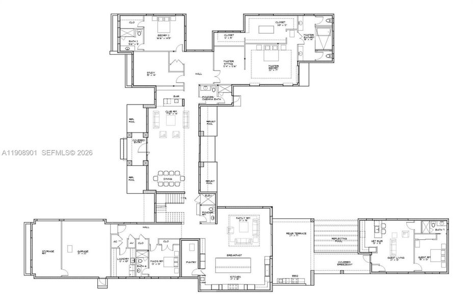 2D floor plan layout of this home in , Palmetto Bay, FL (Image 4). 2D floor plan layout of this home in , Palmetto Bay, FL (Image 4).