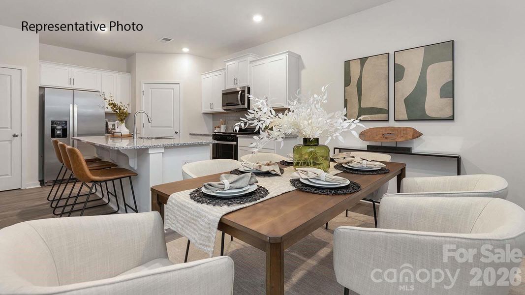 Furnished interior view inside a new home in The Hamptons at Hickory, Hickory (Image 7).