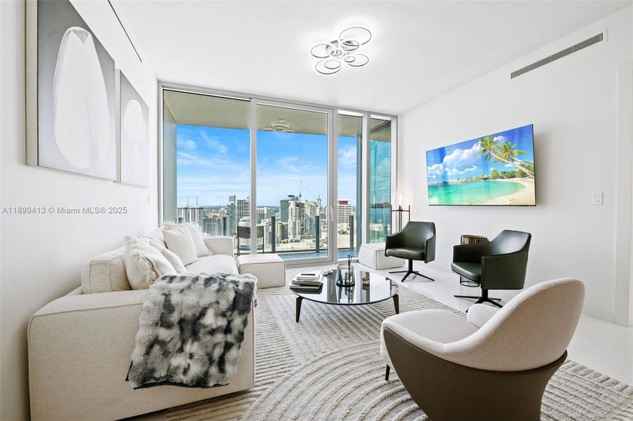 Furnished interior view inside a new home in , Miami (Image 14). Furnished interior view inside a new home in , Miami (Image 14).