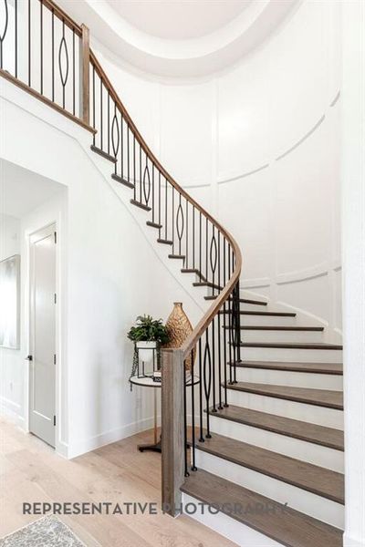 Furnished interior view inside a new home in The Parks at Wilson Creek, Celina (Image 11). Furnished interior view inside a new home in The Parks at Wilson Creek, Celina (Image 11).