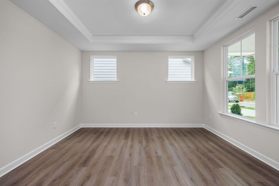 Representative unfurnished interior of a home built from the The Aspen by Davidson Homes LLC in Wendell Ridge, Wendell (Image 21). Representative unfurnished interior of a home built from the The Aspen by Davidson Homes LLC in Wendell Ridge, Wendell (Image 21).