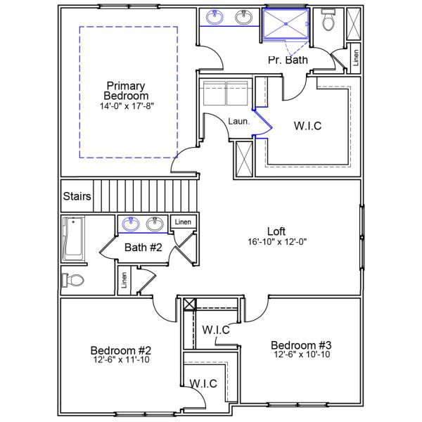 2D floor plan layout of this home in Bluefield, Lexington, SC (Image 6).