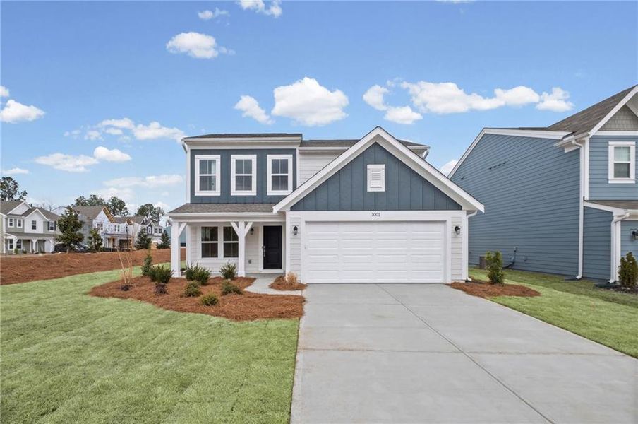 Front exterior of a new home in Cherry Glen, Euharlee, GA, highlighting curb appeal (Image 17).