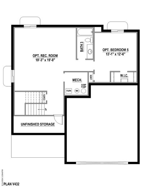 Plan V432 BASE REC BED