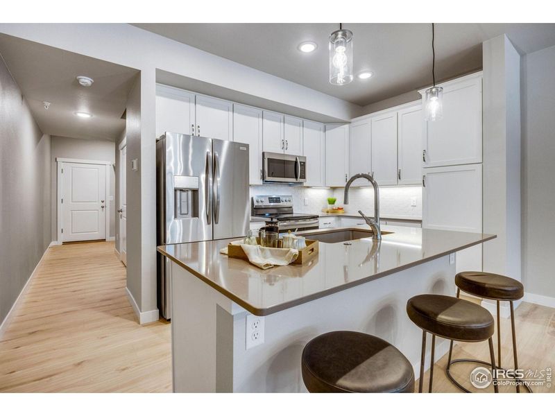 Furnished interior view inside a new home in Northfield at Old Town - Vista Collection, Fort Collins (Image 15).