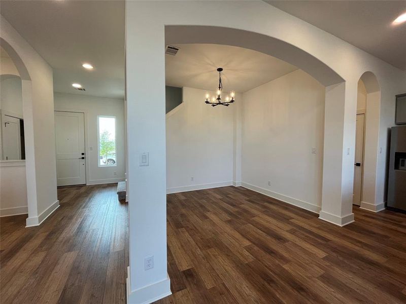 Stunning formal dining/flex space with 10' ceilings