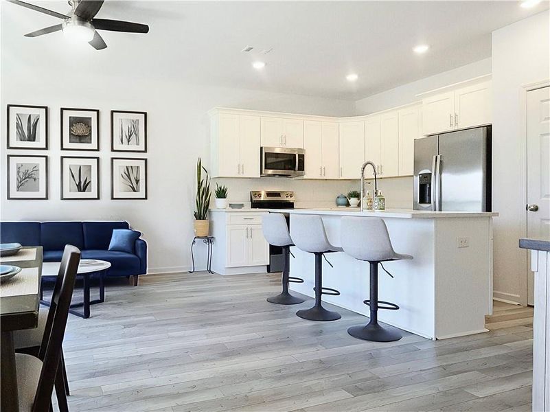 Furnished interior view inside a new home in , Fairmount (Image 6).
