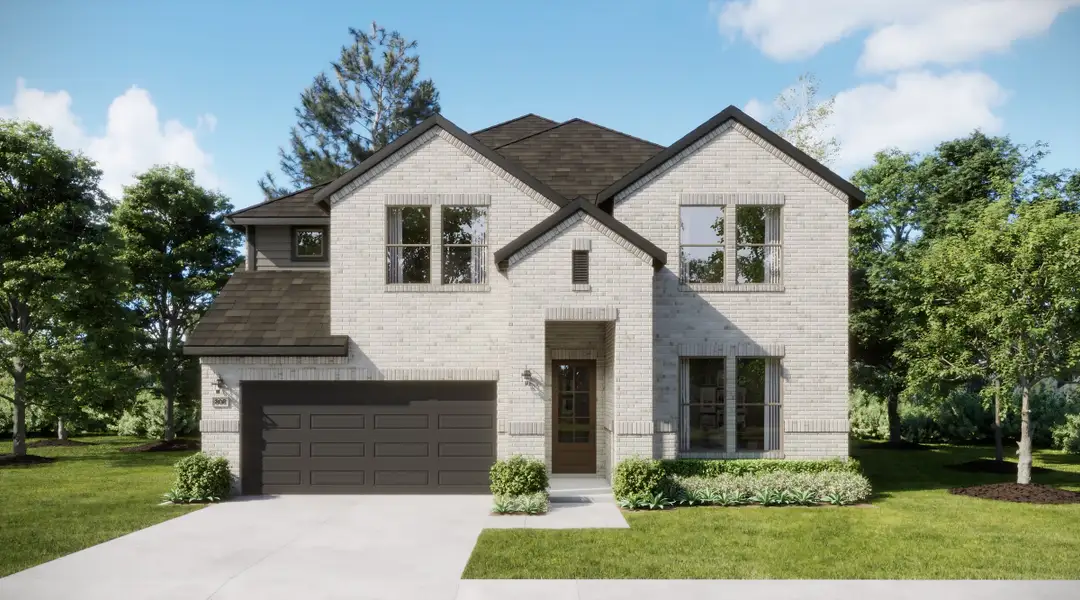Representative exterior photo of a completed home built from the Canvas by Risewell Homes in Hunters Ridge, Crowley, TX (Image 3).