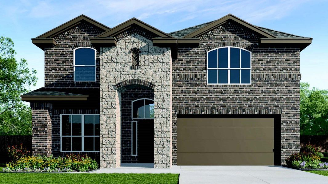 Representative exterior photo of a completed home built from the The Redrock by D.R. Horton in Viridian, Lubbock, TX (Image 4). Representative exterior photo of a completed home built from the The Redrock by D.R. Horton in Viridian, Lubbock, TX (Image 4).