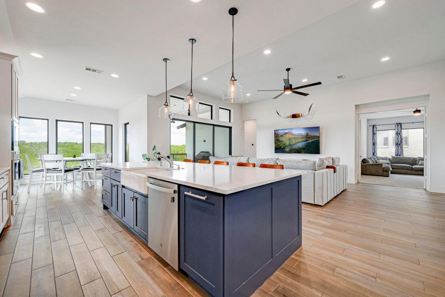 Furnished interior view inside a new home in La Cima 60', San Marcos (Image 9). Furnished interior view inside a new home in La Cima 60', San Marcos (Image 9).