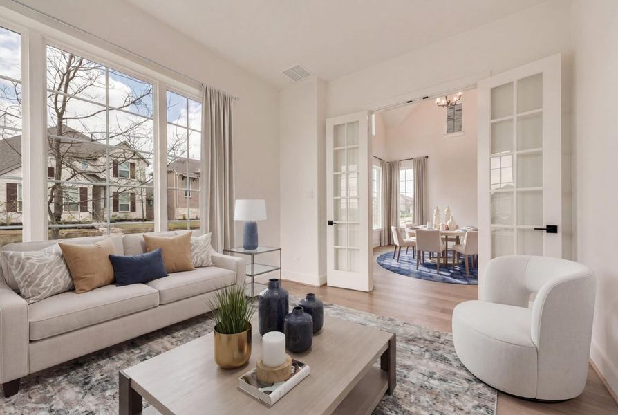 Furnished interior view inside a new home in Edgewater, Fate (Image 6).