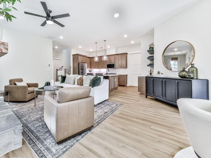 Furnished interior view inside a new home in , Holly Springs (Image 3). Furnished interior view inside a new home in , Holly Springs (Image 3).
