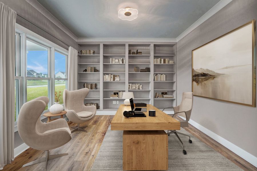 Representative furnished interior of a home built from the The Lexington by Forbes Capretto Homes in Birdsong Estates, Orchard Park (Image 8).