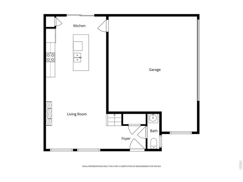2D floor plan layout of this home in Thompson River Ranch, Johnstown, CO (Image 7).