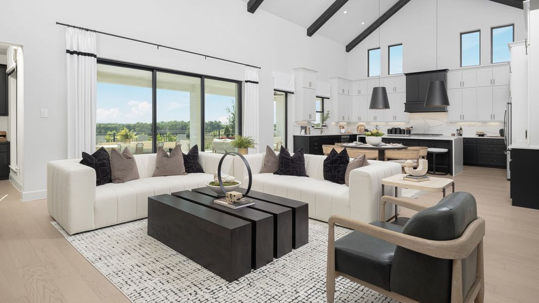 Representative furnished interior of a home built from the 4336W by Perry Homes in Lakewood Village 70'/90', Lakewood Village (Image 7).