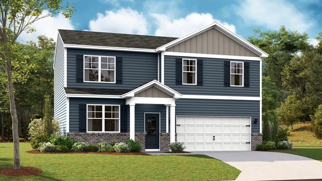 Representative exterior photo of a completed home built from the Glendale by D.R. Horton in Archer's Pointe, Johnson City, TN (Image 2).