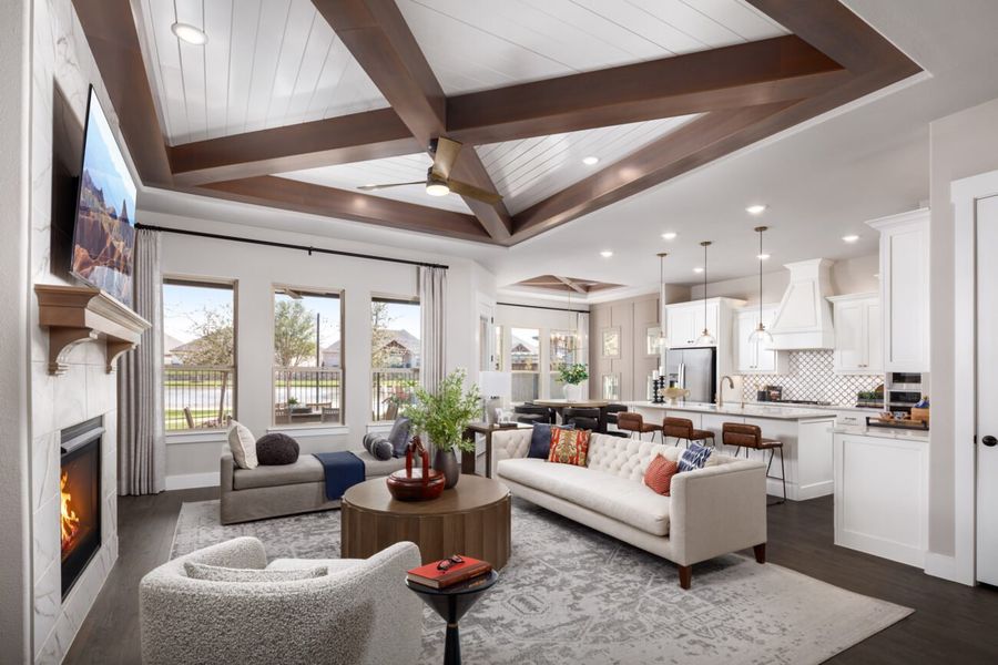 Representative furnished interior of a home built from the Arabella by Ladera Texas in Ladera at Tavolo Park, Fort Worth (Image 6). Representative furnished interior of a home built from the Arabella by Ladera Texas in Ladera at Tavolo Park, Fort Worth (Image 6).