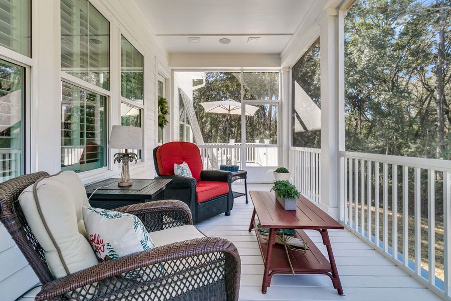 Exterior details and patio area of a home in Overlook at Copahee Sound, Awendaw (Image 28). Exterior details and patio area of a home in Overlook at Copahee Sound, Awendaw (Image 28).