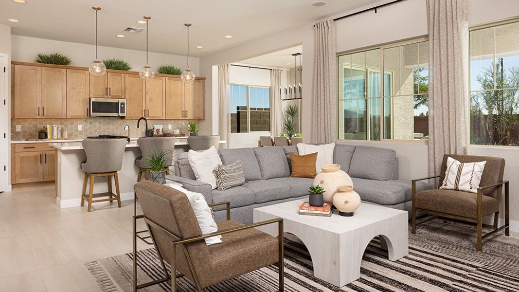 Furnished interior view inside a new home in Ellsworth Ranch, Queen Creek (Image 7).