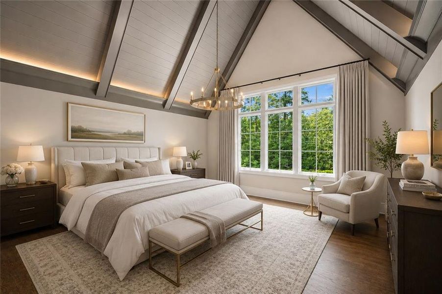Furnished interior view inside a new home in , Atlanta (Image 38).