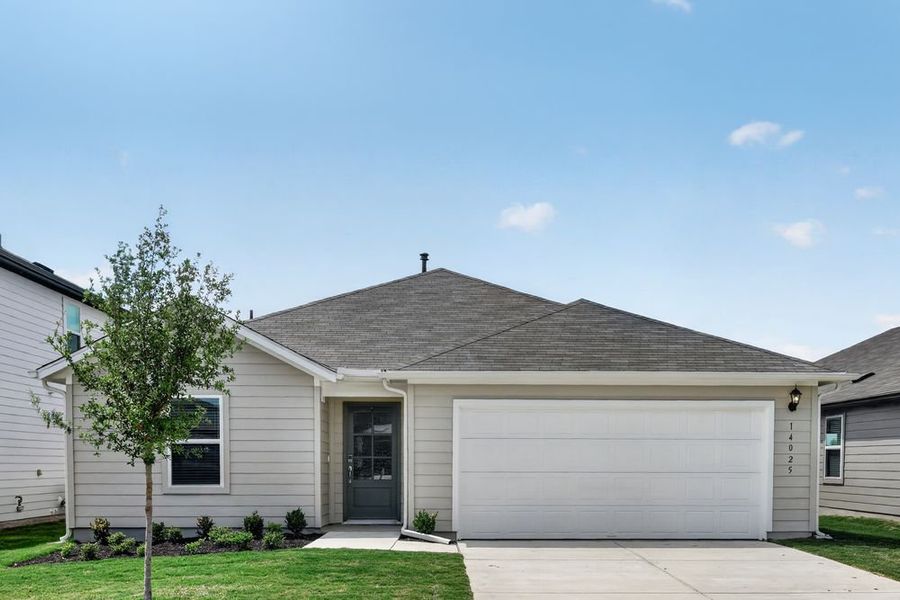 Representative exterior photo of a completed home built from the Bluejay by Taylor Morrison in Longview, Del Valle, TX (Image 18). Representative exterior photo of a completed home built from the Bluejay by Taylor Morrison in Longview, Del Valle, TX (Image 18).