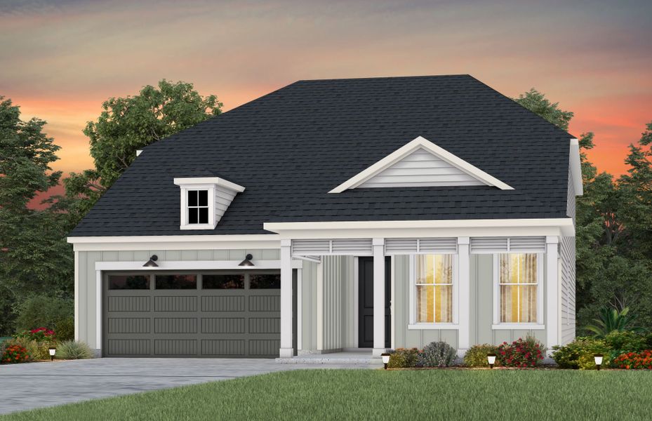 Front exterior of a new home in Kinsdale, Lancaster, SC, highlighting curb appeal (Image 36).