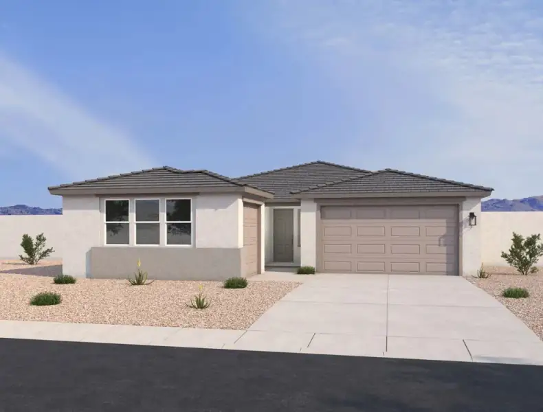Exterior elevation rendering. Representative images and renderings are for illustrative purposes. Actual structural options and design finishes of home may vary. Exterior elevation rendering. Representative images and renderings are for illustrative purposes. Actual structural options and design finishes of home may vary.