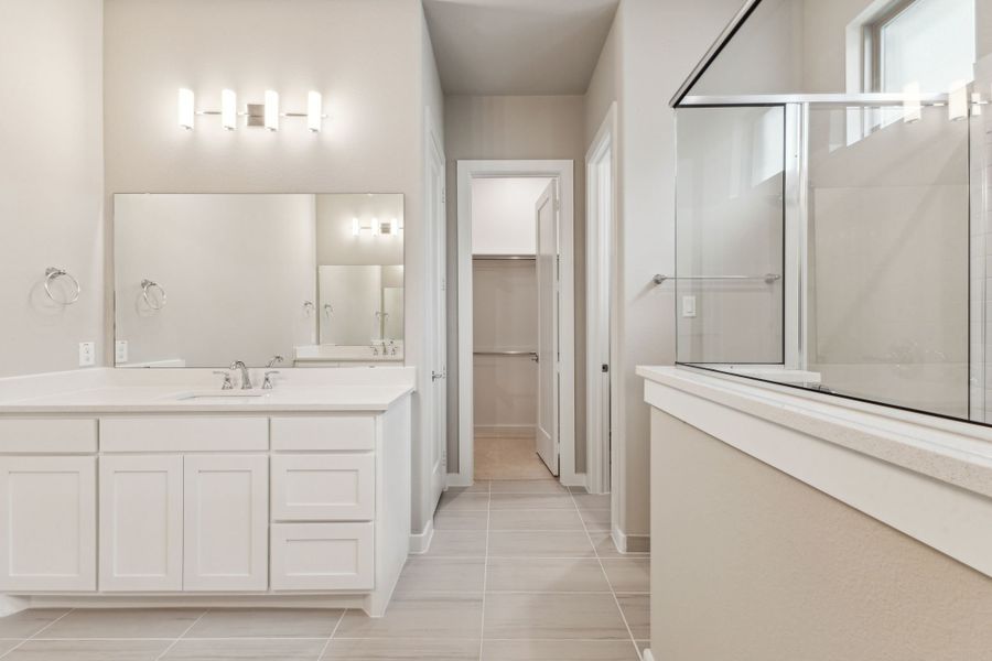 Primary Bathroom in the Da Vinci II home plan by Trophy Signature Homes – REPRESENTATIVE PHOTO