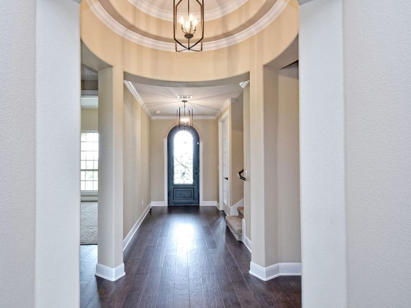Representative unfurnished interior of a home built from the Madera II by Giddens Homes in Scofield Farms Estates, Georgetown (Image 352).