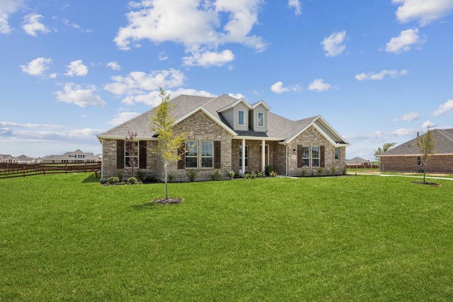 Representative exterior photo of a completed home built from the Belmont by Centre Living Homes in Ellis Ranch Estates, Waxahachie, TX (Image 2).